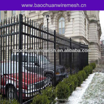 Black municipal residential fence